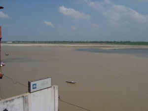 Panoramic Ganges view from Hotel Alka